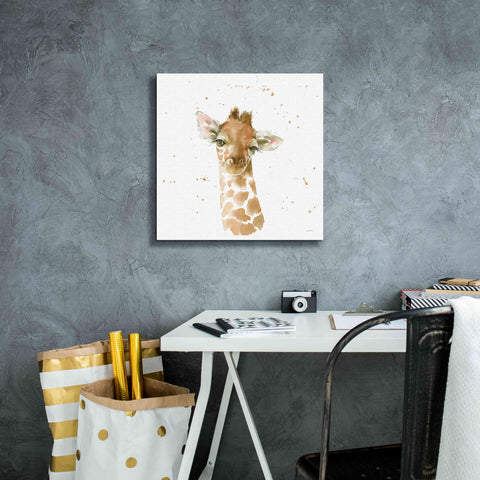 Image of 'Baby Giraffe' by Katrina Pete, Giclee Canvas Wall Art,18x18