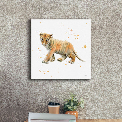 Image of 'Tiger Cub' by Katrina Pete, Giclee Canvas Wall Art,18x18