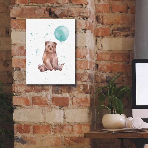 Image of 'Festive Bear' by Katrina Pete, Giclee Canvas Wall Art,12x16