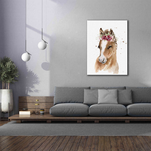Image of 'Floral Pony' by Katrina Pete, Giclee Canvas Wall Art,40x54