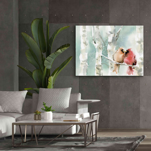 Image of 'Christmas Cardinals' by Katrina Pete, Giclee Canvas Wall Art,54x40