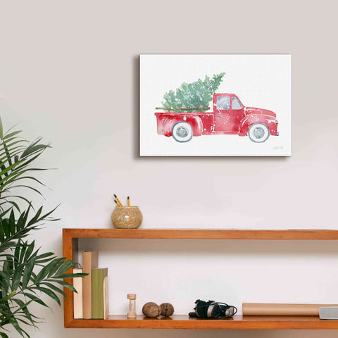 Image of 'Christmas Truck' by Katrina Pete, Giclee Canvas Wall Art,18x12