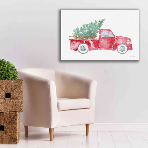 Image of 'Christmas Truck' by Katrina Pete, Giclee Canvas Wall Art,40x26