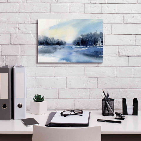 Image of 'Winter River' by Katrina Pete, Giclee Canvas Wall Art,18x12