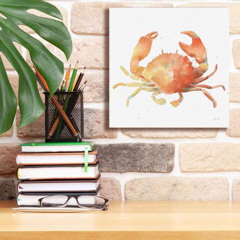 Image of 'Summertime Crab' by Katrina Pete, Giclee Canvas Wall Art,12x12