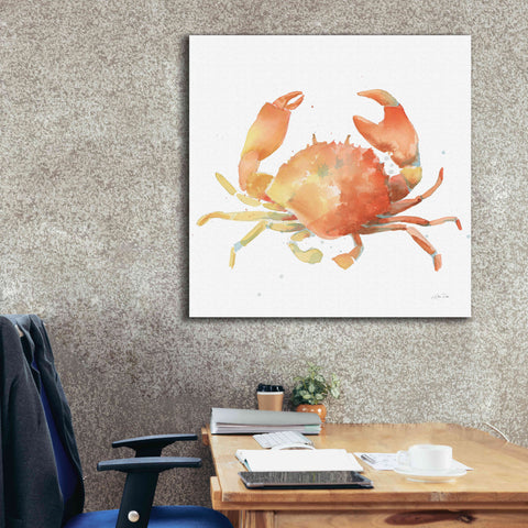 Image of 'Summertime Crab' by Katrina Pete, Giclee Canvas Wall Art,37x37