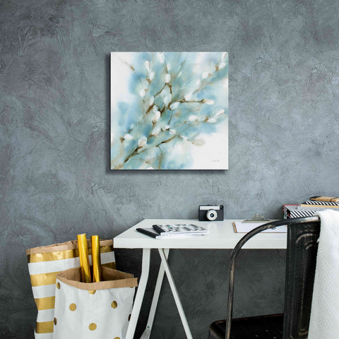 Image of 'Pussy Willows Square' by Katrina Pete, Giclee Canvas Wall Art,18x18