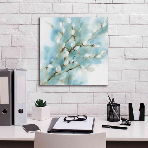 Image of 'Pussy Willows Square' by Katrina Pete, Giclee Canvas Wall Art,18x18