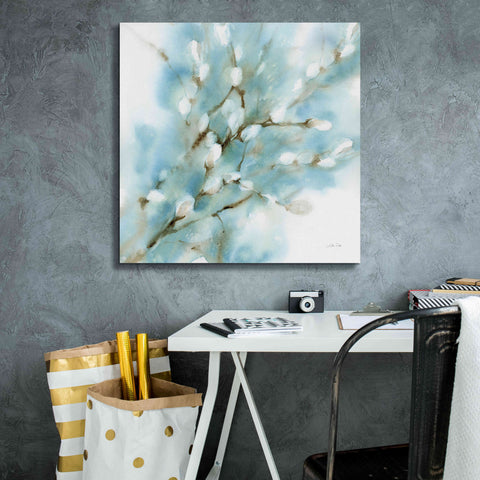 Image of 'Pussy Willows Square' by Katrina Pete, Giclee Canvas Wall Art,26x26