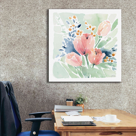 Image of 'Tulip Bower' by Katrina Pete, Giclee Canvas Wall Art,37x37