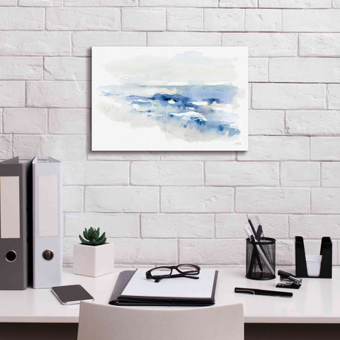 Image of 'Shoreline Blues II' by Katrina Pete, Giclee Canvas Wall Art,18x12