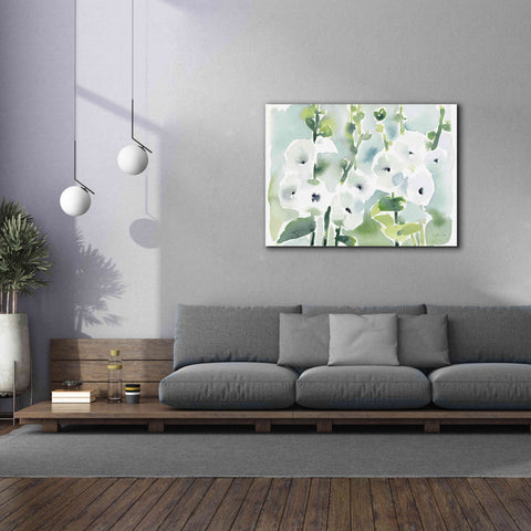 Image of 'White Hollyhocks' by Katrina Pete, Giclee Canvas Wall Art,54x40