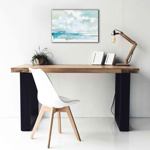 Image of 'Ocean Dreaming Pale Blue' by Katrina Pete, Giclee Canvas Wall Art,26x18