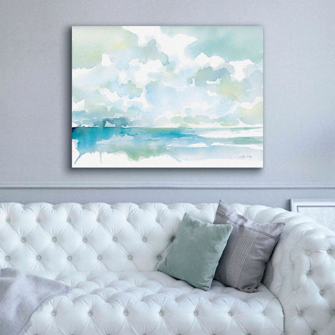 Image of 'Ocean Dreaming Pale Blue' by Katrina Pete, Giclee Canvas Wall Art,54x40