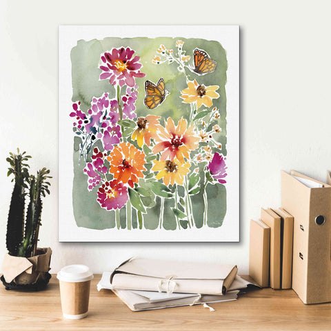 Image of 'Monarchs and Blooms' by Katrina Pete, Giclee Canvas Wall Art,20x24