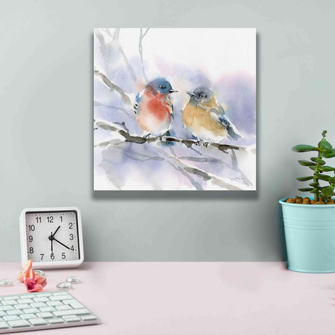 Image of 'Bluebird Pair' by Katrina Pete, Giclee Canvas Wall Art,12x12