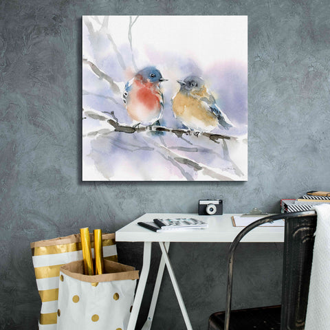 Image of 'Bluebird Pair' by Katrina Pete, Giclee Canvas Wall Art,26x26