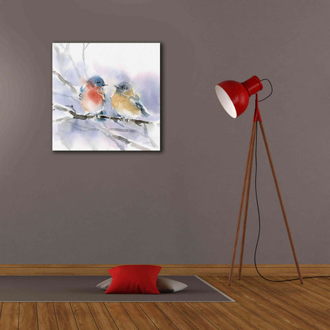Image of 'Bluebird Pair' by Katrina Pete, Giclee Canvas Wall Art,26x26