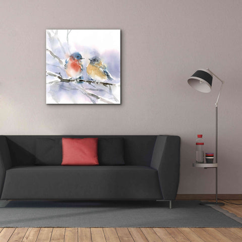 Image of 'Bluebird Pair' by Katrina Pete, Giclee Canvas Wall Art,37x37