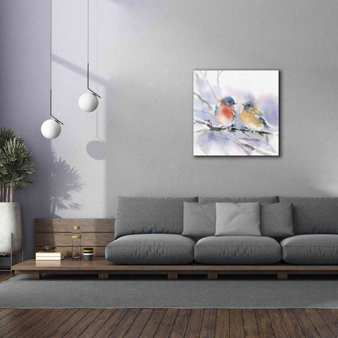 Image of 'Bluebird Pair' by Katrina Pete, Giclee Canvas Wall Art,37x37