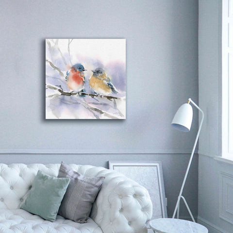 Image of 'Bluebird Pair' by Katrina Pete, Giclee Canvas Wall Art,37x37