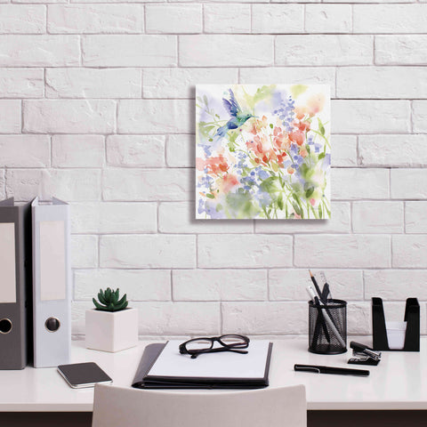 Image of 'Hummingbird Meadow' by Katrina Pete, Giclee Canvas Wall Art,12x12
