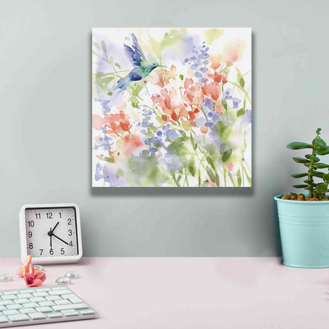 Image of 'Hummingbird Meadow' by Katrina Pete, Giclee Canvas Wall Art,12x12