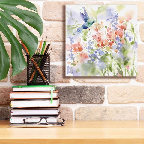 Image of 'Hummingbird Meadow' by Katrina Pete, Giclee Canvas Wall Art,12x12