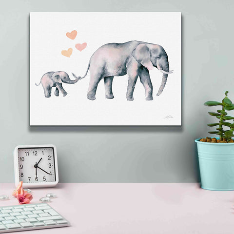 Image of 'Elephant Love' by Katrina Pete, Giclee Canvas Wall Art,16x12