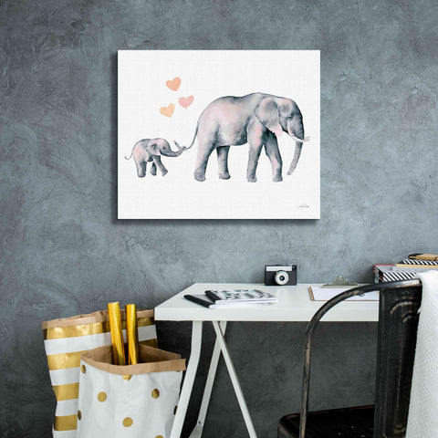 Image of 'Elephant Love' by Katrina Pete, Giclee Canvas Wall Art,24x20