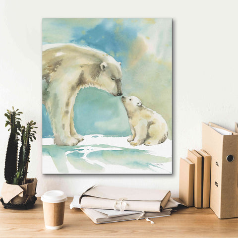 Image of 'Polar Bear Love' by Katrina Pete, Giclee Canvas Wall Art,20x24