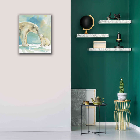 Image of 'Polar Bear Love' by Katrina Pete, Giclee Canvas Wall Art,20x24