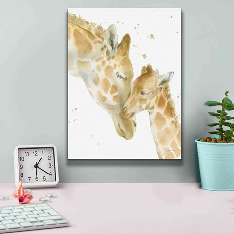 Image of 'Giraffe Love' by Katrina Pete, Giclee Canvas Wall Art,12x16