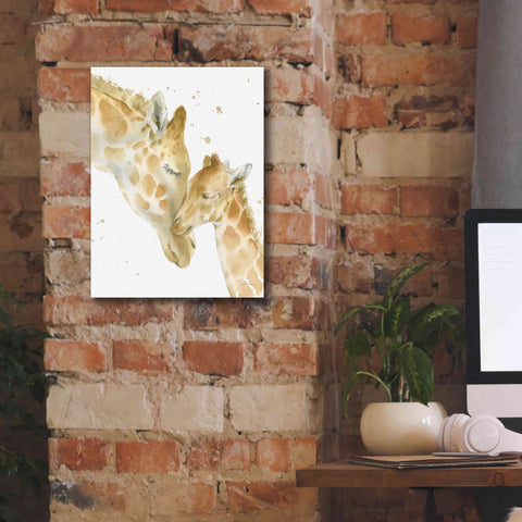 Image of 'Giraffe Love' by Katrina Pete, Giclee Canvas Wall Art,12x16