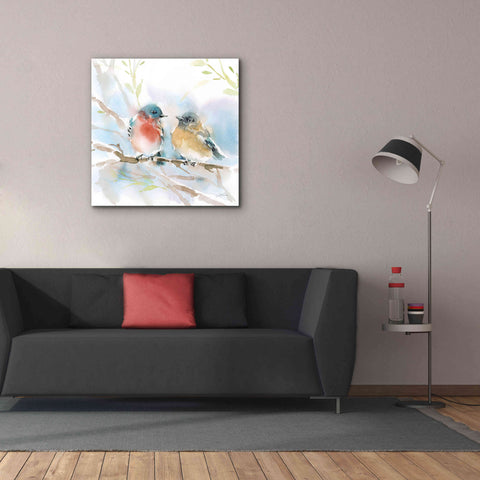 Image of 'Bluebird Pair in Spring' by Katrina Pete, Giclee Canvas Wall Art,37x37