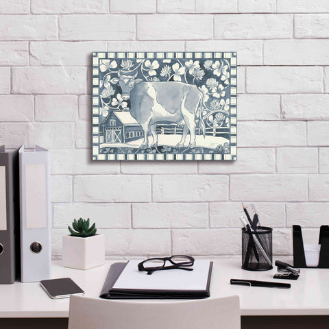 Image of 'Farm Life II Stripe Border' by Miranda Thomas, Giclee Canvas Wall Art,16x12