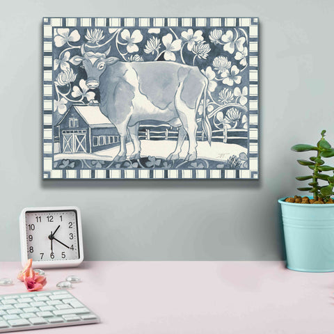 Image of 'Farm Life II Stripe Border' by Miranda Thomas, Giclee Canvas Wall Art,16x12