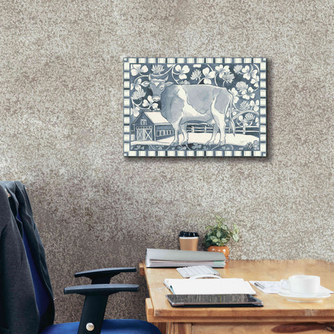 Image of 'Farm Life II Stripe Border' by Miranda Thomas, Giclee Canvas Wall Art,26x18