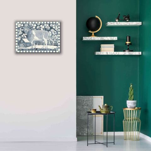 Image of 'Farm Life II Stripe Border' by Miranda Thomas, Giclee Canvas Wall Art,26x18