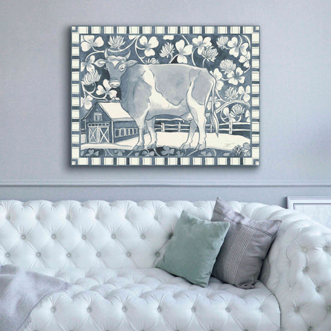 Image of 'Farm Life II Stripe Border' by Miranda Thomas, Giclee Canvas Wall Art,54x40