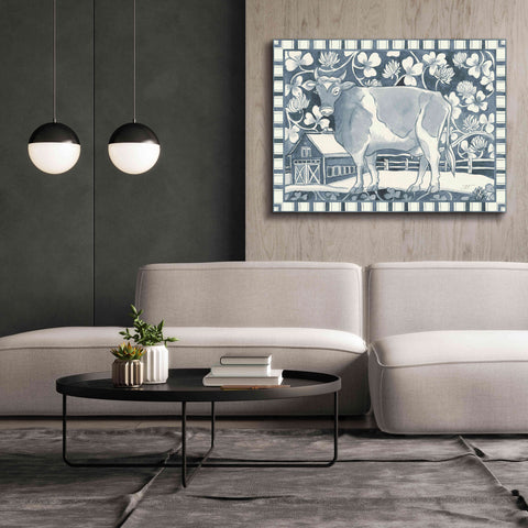 Image of 'Farm Life II Stripe Border' by Miranda Thomas, Giclee Canvas Wall Art,54x40