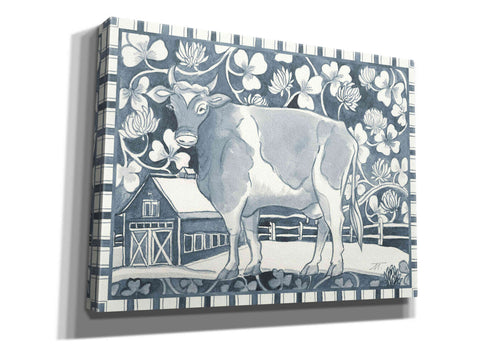Image of 'Farm Life II Stripe Border' by Miranda Thomas, Giclee Canvas Wall Art