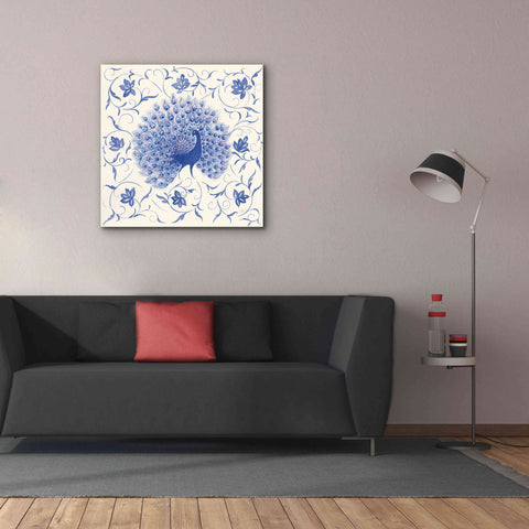 Image of 'Peacock Garden I' by Miranda Thomas, Giclee Canvas Wall Art,37x37