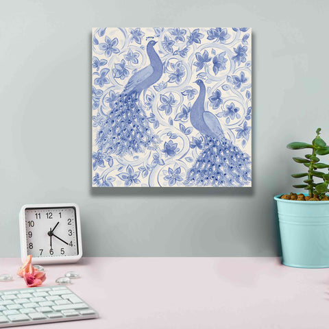Image of 'Peacock Garden II' by Miranda Thomas, Giclee Canvas Wall Art,12x12