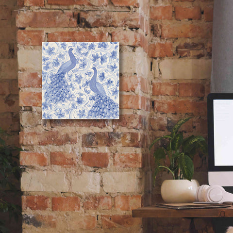 Image of 'Peacock Garden II' by Miranda Thomas, Giclee Canvas Wall Art,12x12