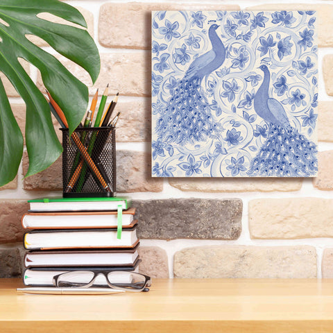 Image of 'Peacock Garden II' by Miranda Thomas, Giclee Canvas Wall Art,12x12
