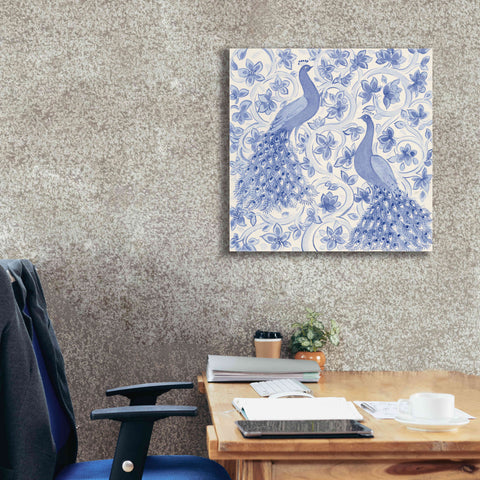 Image of 'Peacock Garden II' by Miranda Thomas, Giclee Canvas Wall Art,26x26
