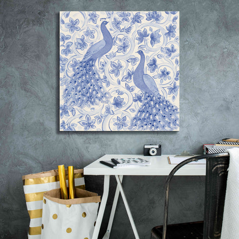 Image of 'Peacock Garden II' by Miranda Thomas, Giclee Canvas Wall Art,26x26
