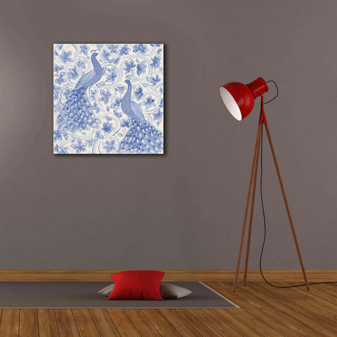 Image of 'Peacock Garden II' by Miranda Thomas, Giclee Canvas Wall Art,26x26