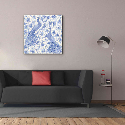 Image of 'Peacock Garden II' by Miranda Thomas, Giclee Canvas Wall Art,37x37